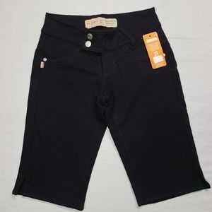 Colombian Brazilian butt lift pants jeans Black Moleton Bermuda New US3